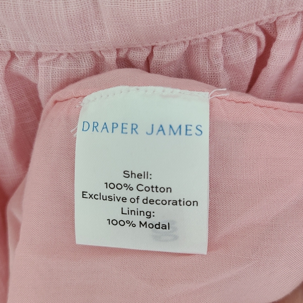 Draper james pink mini cotton floral embroidered maren shift dress - Picture 5 of 7